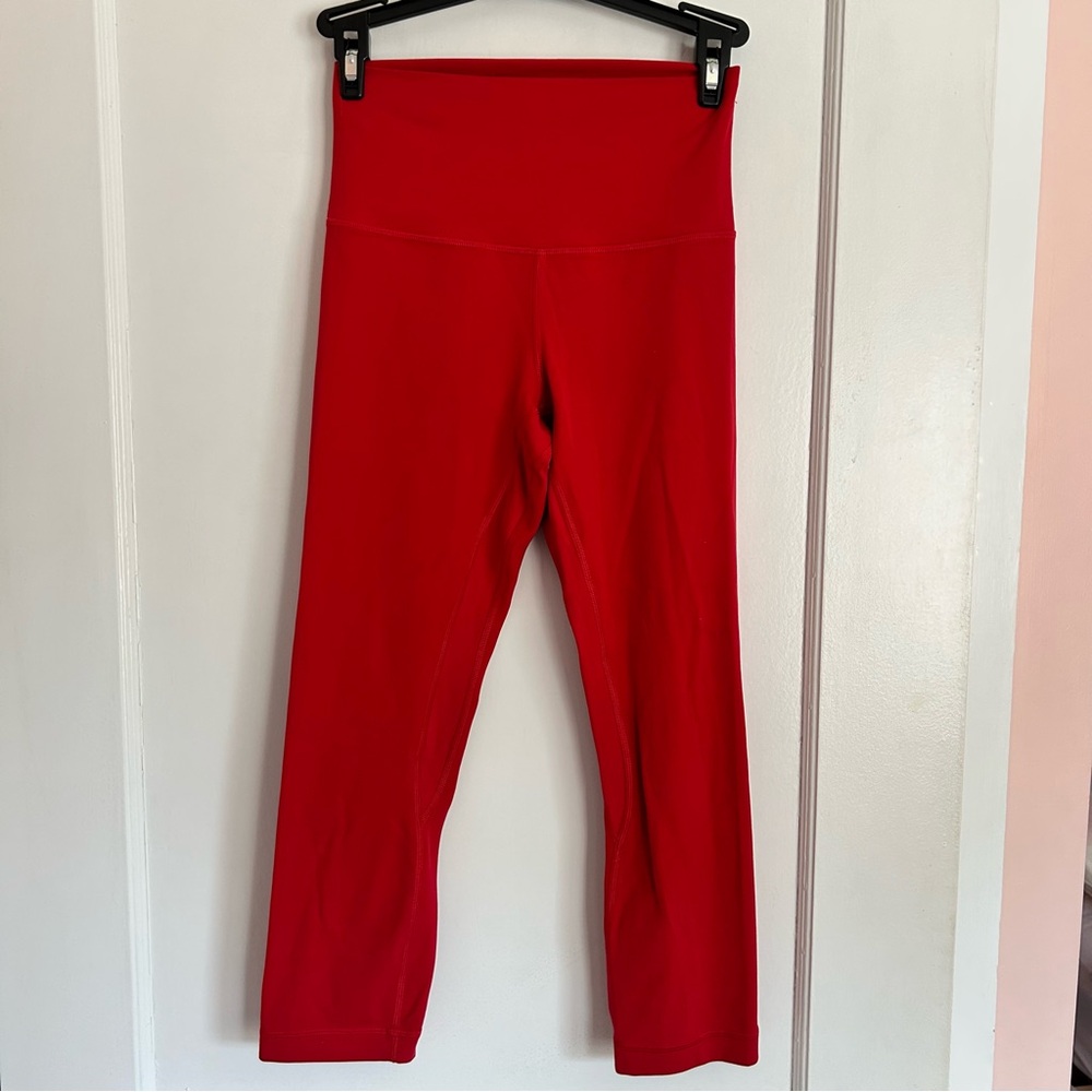 Lululemon Align 21” Leggings. Size 4. Color red.